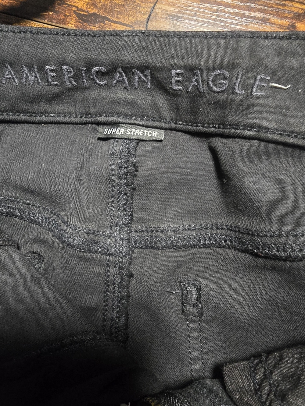 American Eagle Outfitters Women Black Super Stretch Jeans